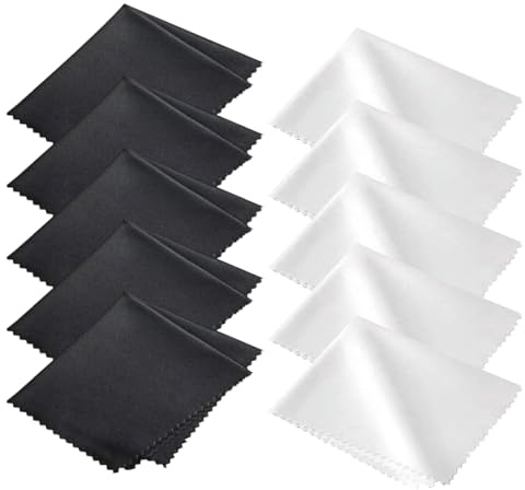 Hochwertig Mikrofaser Reinigungstücher Brillenputztuch für Brillen, 10 Stück, Bildschirme, Tabletten, Gläser, (15 x 18 cm)
