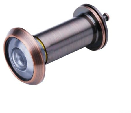 Spioncino con struttura in metallo a 180 gradi con vista grandangolare, regolabile per diversi spessori di porte (bronzo rosso)
