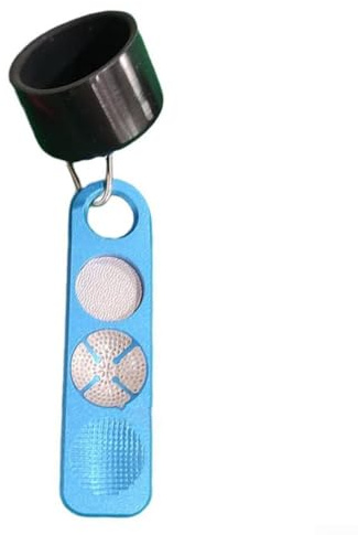 Yuanpgky Billard-Kreidehalter und Queue-Spitzen-Former, 4-in-1, tragbares Snooker-Zubehör mit Kreide-Design für Kreideaufbewahrung und Spitzenformung, Gehäuse aus Aluminiumlegierung für (blau)