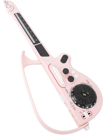 SUNGOOYUE Guitare pour Enfants avec et Conception Pliable, Guitare électrique sans Cordes de 27,6 Pouces pour Débutants, Garçons et Filles (Rose)