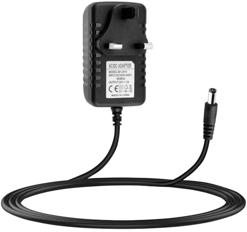 24V Power Supply Adapter, 100-240V 50/60Hz AC to DC Wall Mount Charger | 24 Volt DC Power Supply with 5.5mm x 2.1mm for LED Strip Lights Wireless Router Speakers CCTV Monitor (24V1A)