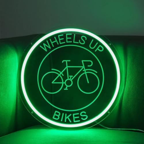 Individuelles Fahrrad Neon Schild Personalisierbares Fahrradladen Neon Licht USB-betriebenes Dimmbares Neon Wandlicht für Fahrradgeschäft, Radsportraum, Home Gym, Sportraum & Geschäftsraum LED Schild