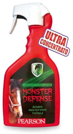 Repellente Zanzare Cavallo Monster Defense Pearson 700ml, Spray Antizanzare, Spray contro Mosche e Cimici, con Olio di Neem Concentrato, funziona anche su Cavallo Sudato