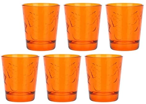 THUN - Amazon Limited Edition 2022 Lot de 6 verres en verre coloré Orange