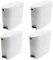 SUPAWASH-PRO Sanitary Bin 20L x 4 Slimline Washrooms Toilets Hygienic Disposal Pedal Container Bins for Female Ladies And Baby Hygiene Products - 20 litres White