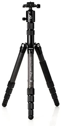 MeFOTO Globetrotter PRO Carbon Fiber Travel Tripod with Photo Ball Head, Black (BMGTPROCBLK)