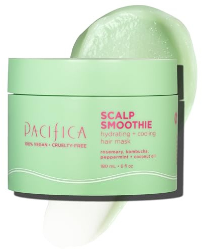 Pacifica Scalp Smoothie Hydrating Scalp Treatment & Leave-On Hair Mask, Cooling Relief for Dry, Flaky, Itchy Scalp & Thinning Hair, Vegan & Cruelty-Free, 6 fl oz