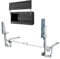 Howhy Schranktür-Scharnier-Set, vertikal, schwenkbar, pneumatischer Arm, Küchenmechanismus, Scharniere mit langsamem Schließen, langlebig, geräuschlos (geeignet für Schrankbreite: 60 cm - 90 cm)