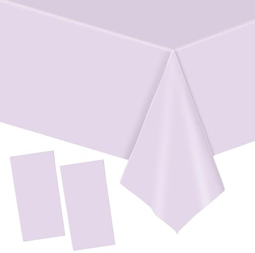 2Stück Einweg Tischdecke Hellviolett Papiertischdeck Roll Kunststoff Party Tischdecken,137*274cm Papiertischdecken Rolle Wasserdichte Tischtuch für Bienen Party,Kindergeburtstag,Hochzeiten,Weihnachten