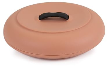 Dexas Microwavable Tortilla Warmer 8.75 Terra Cotta. Ideal for Tortillas, Breads, Pancakes, Pita Bread, Cornbreads