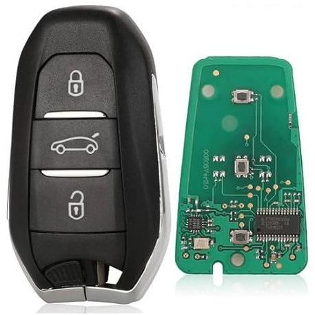 Clé Compatible pour Peugeot 308 308SW 508 508SW - pour Citroen C4 C4 Picasso C4 Grand Picasso DS5 de 2011-2016 avec Keyless - 3 Boutons - ID46 - PCF 7945/7953 (HU83)