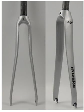 BSFHQS Fixed Gear Fahrrad Starrgabel 700C Rennrad Gabel 28.6mm Gerader Rohr-Hartgabel Vollkohlefaser-Fahrradgabel C-Bremse Schnellspanner-Vorderradgabel 100mm QR
