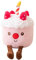 F Fityle Juguete de Peluche para decoración de Tarta de cumpleaños, Juguete de Peluche de Dibujos Animados, Magdalena, Juguete de Peluche para Sala de Estar, Fresa