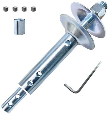 Neeki 6 Bench Grinder Motor Shaft Extension for Polishing,Long | 1/2 and 5/8 Motor Threaded Shaft Adapter, Fits 1/2 and 5/8 Center Hole Cloth and Airway Polishing Wheels