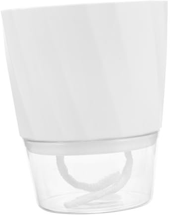 FONDOTIN Maceta Automática De Autorriego De Plástico con Doble Y Contenedor De Agua para Cultivo De Plantas Interiores Y Exteriores Diseño Conveniente Y Elegante