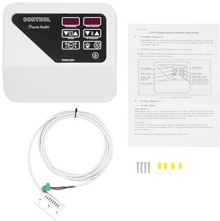 Saunasteuergerät & 3-9KW Saunasteuerung - Sauna Digital Controller | 380V-415V | Leckageschutz | Speicherfunktion | Digital Anzeige | für Saunen, Spas, Fitnesszentren