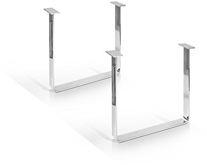 moebel-eins 1 Paar Kufen für Esstische, Material Edelstahl, 70 cm, glänzend