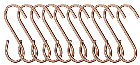 Premier Housewares 507210 Set of 10 Sorello Hanging Hooks, Iron, Rose Gold, 1 x 5 x 8 cm