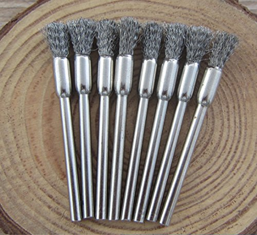DEKPRO - Juego de 3 cepillos de limpieza de acero inoxidable para bobinas de vapor, atomizador de alambre RDA, 3PCS Set, 3