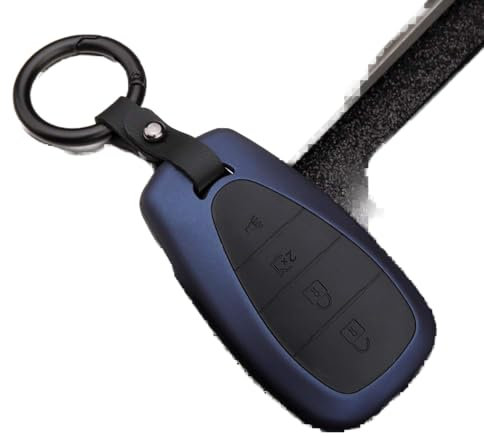 ontto Coque de clé à distance intelligente pour Chevrolet Malibu Camaro Cruze Traverse - Protection complète à 360 degrés - Bleu