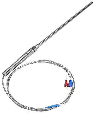 Thermoelement Typ K, Hochtemperatur-Thermoelement, Edelstahlsonde 150mm M8, 1m, für industrielle Anwendungen und harte Bedingungen