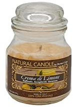 NATURE CANDLE candela profumata 100% cera vegetale - Giara 90g Crema di Limone