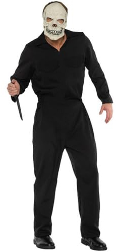 UNDERWRAPS 29938 XXL Men's Horror Jumpsuit Costume Boiler Suit- Black Michael Adult Sized