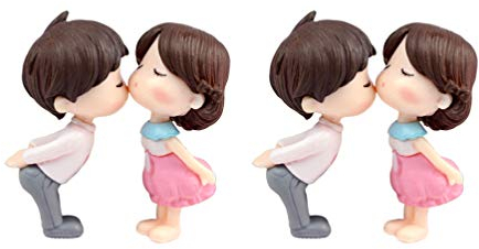 2 Paar Hochzeitspaar-skulptur Kuchenfiguren Hochzeit Miniatur Puppe Ornament Hochzeits-cupcake-topper Auto Armaturenbrett Dekorationen Liebesstatue Baby Schreibtisch Partybedarf