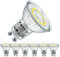 EACLL GU10 LED Kaltweiss 4.8 Watt Ersetzt 75W Halogen Leuchtmittel, 6er-Pack, 585 Lumen 6000K Birnen, AC 230V Flimmerfrei Strahler, Abstrahlwinkel 120 Grad Spot, Nicht Dimmbar Reflektorlampe