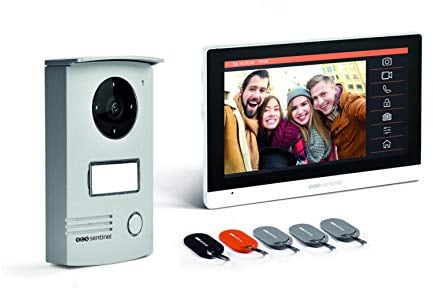 SCS Sentinel Heimvideotelefon - Kabelgebundenes Videotelefon - Tür-Videosprechanlage - Video-Touchscreen-Gegensprechanlage mit Vsiodoor-Emblemen, weiß, R 7+ RFID - PVF0042