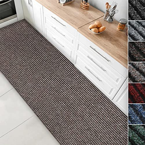 Floordirekt Küchenläufer Granada - Teppich-Läufer auf Maß für die Küche - Breite: 80 cm - Moderne & hochwertige Wohnteppiche (Beige, 80 x 250 cm)