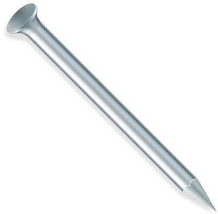 Concrete Masonry Nail Finishing Steel Nails Hardened Ribbed Hardware Pins (Pack of 100) 2.5 x 25mm / 0.1 x 1 inches for Bricks, Blocks, Skirting Boards, Battens, Wood, Cement and All Other DIY tasks
