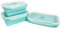 Kingmate 3er Set Food Storage Container Silikon Faltbare Vorratsdosen Frischhaltedosen-Set Frischalteboxen Kühlschrank-Dosen mit Deckel, BPA-frei Spülmaschinen Mikrowellen Geeignet, Grün