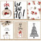 KOKO&LORA® Weihnachtskarten mit Kraftpapier-Umschlägen (6er Set) - Premium Grußkartenset mit Natur-Kuvert - 6 moderne, weihnachtliche Karten (Beige-Rot)