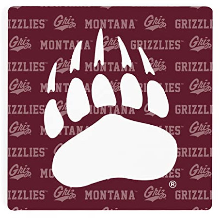 University of Montana Untersetzer mit Farb-Logo, saugfähig, Keramik, 4 x 10 cm, 4 Stück