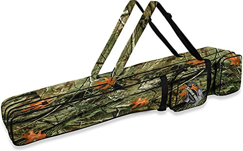 normani Allround Rutentaschen Rutenfutteral 150 cm mit 3 Innen-Fächer für 6 Ruten Anglertasche und 4 Außentaschen für Angelruten, Kescher und Rutenhalter
