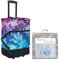 Einkaufstrolley Trolley groß Einkaufsroller faltbar Punta Wheel 35 Liter Volumen Alu Stange Schulter-Handgurte Auswahl + Thermo Kühltasche (Flower Lila 10008 5821 + Bagboom Tasche)