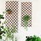 Pcscevcr Lot de 2 treillis de jardin extensibles en bois, clôture pliante extérieure pour plantes grimpantes, panneau de treillis mural décoratif à suspendre, pour décoration de jardin