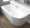 BADLAND Original Badewanne 160x75 cm Links Acryl KOMPLET KOMPLETTSET SET Schürze Siphon Wanne Eckwanne Ecke Eckbadewanne Weiß Design Modern Ablaufgarnitur in Chrom für 2 Personen Made in EU 4in1