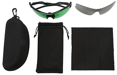 Grow Room Glasses UV Protective Goggles HPS Lighting LED Light Eye Glasses for Plant House Greenhouse (Green)