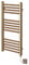 Greened House Electric Brushed Brass Straight Heated Towel Rail 400mm x 800mm Flat Towel Radiator