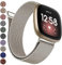 Oumida Armband für Fitbit Versa 3 Armband/Fitbit Versa 4 Armband/Fitbit Sense Armband/Sense 2 Armband für Damen Herren, Edelstahl Metall Ersatzarmband mit Starker Magnet, Polarstern