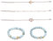 COACOM 5-Teiliges Mädchen-Armband-Set, Verstellbar, Schildkröten-Türkis-Gold-Baum-Anker-Design, Damen-Accessoires