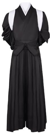 COSDREAMER Kimono de samouraï japonais pour homme Hakama - Costume traditionnel pour Aïkido, Kendo, arts martiaux, anime (blanc, S)