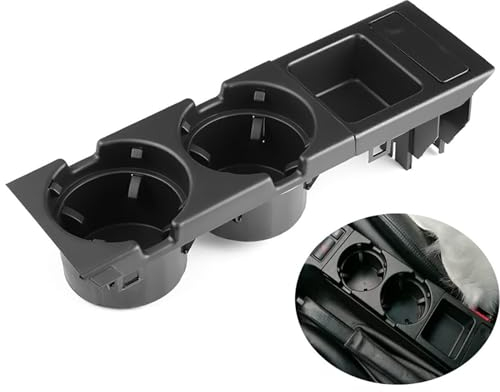 ACLONG Mittelkonsole Aufbewahrung Münzhalter Getränkehalter Für BMW 3 Series 3ER E46 1997-2006 51168217953 51168217957 Cupholder, Schwarz