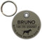 DOG TAG/HUNDEMARKE - aus Biothane - beige/khaki - v2 (HUND) - rund - Ø 3,4 cm