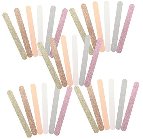 VINTORKY 30pcs Nail File Strips for Household Manicure Supplies Professional Nail Buffers File Design for Polishing and Filing