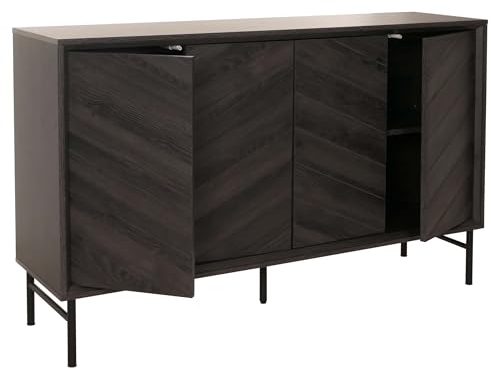 Mendler Sideboard HWC-M50, Schrank Kommode Highboard Anrichte, 94x151x40cm - dunkelgrau