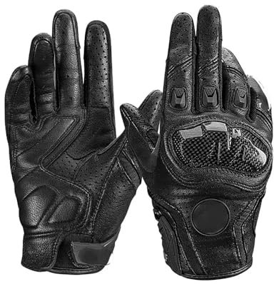 Motorradhandschuhe Motorrad-Rennhandschuhe Männer Frauen Handschuhe Sommer Atmungsaktive Motorrad Guantes Moto Motocross Radfahren Schutzhandschuhe Motorrad Handschuhe(Noir,M)