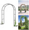 Schwer Rosenbogen Verzinkt Gartenbogen, Aus Metall Stabil Rosenbögen, Stabil Metall Torbogen für Verschiedene Kletterpflanzen, Freistehend Rosengestell für Garten Dekoration (Black, W 180 X H 200 cm)